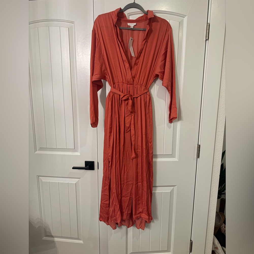 Topshop Coral Red Dress